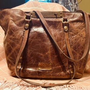 Patricia Nash Vintage Brown Leather Tote